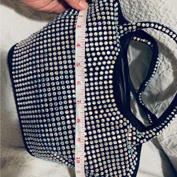 Bedazzled black crystal purse great for a night out stunning gift holiday Gifts - Picture 8 of 12